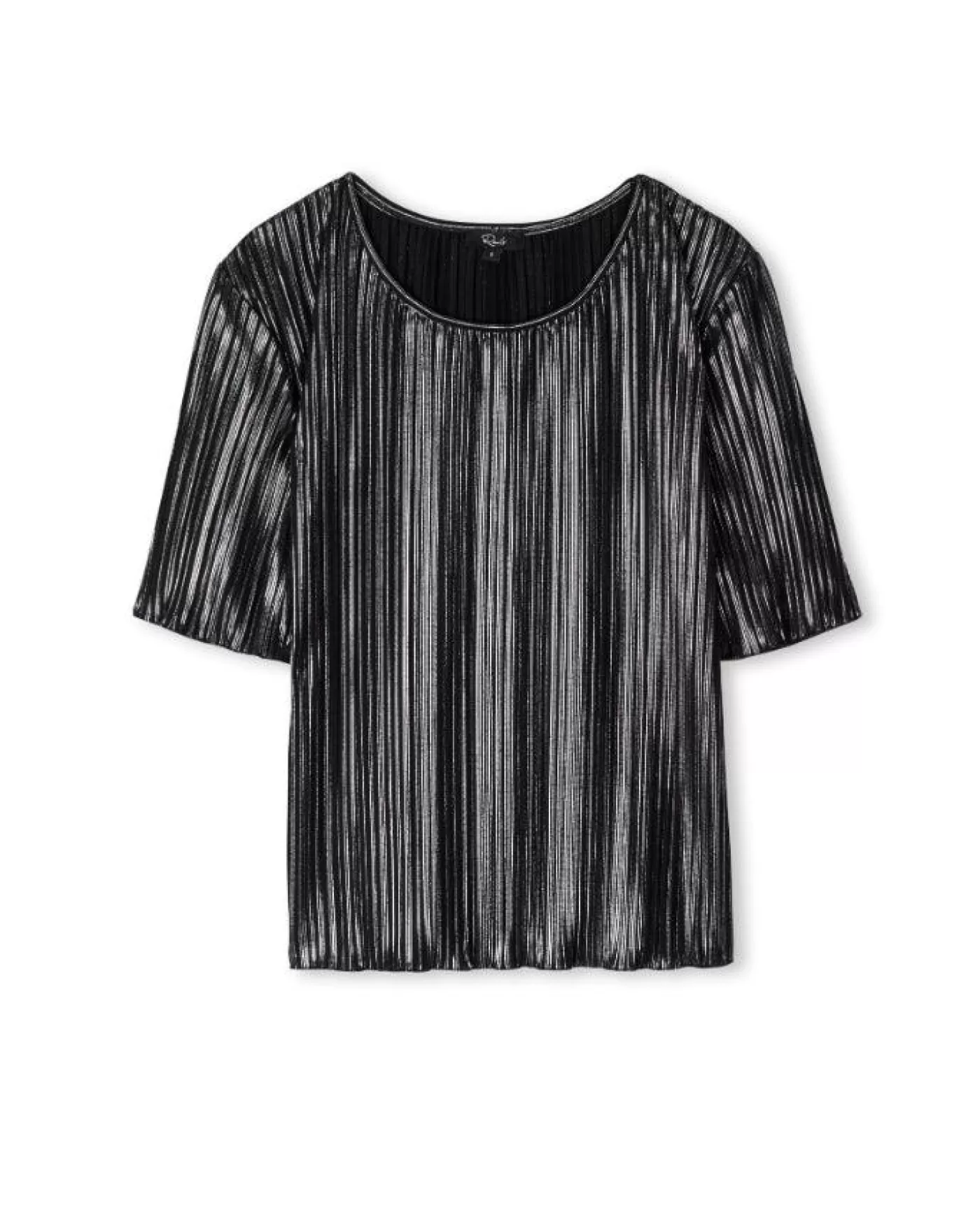 Rails Goldie Metallic Plisse Top GUNMETAL Flash Sale