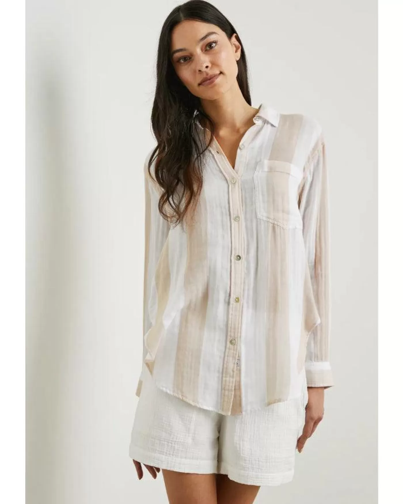 Rails Jaylin Stripe Shirt FLAXSTRIPE New