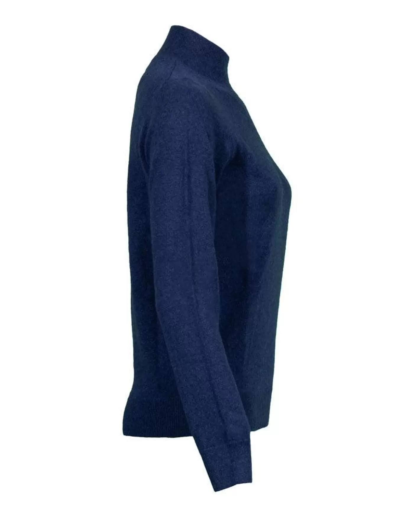 Repeat Mock Neck Cashmere Sweater Navy NIGHT Clearance