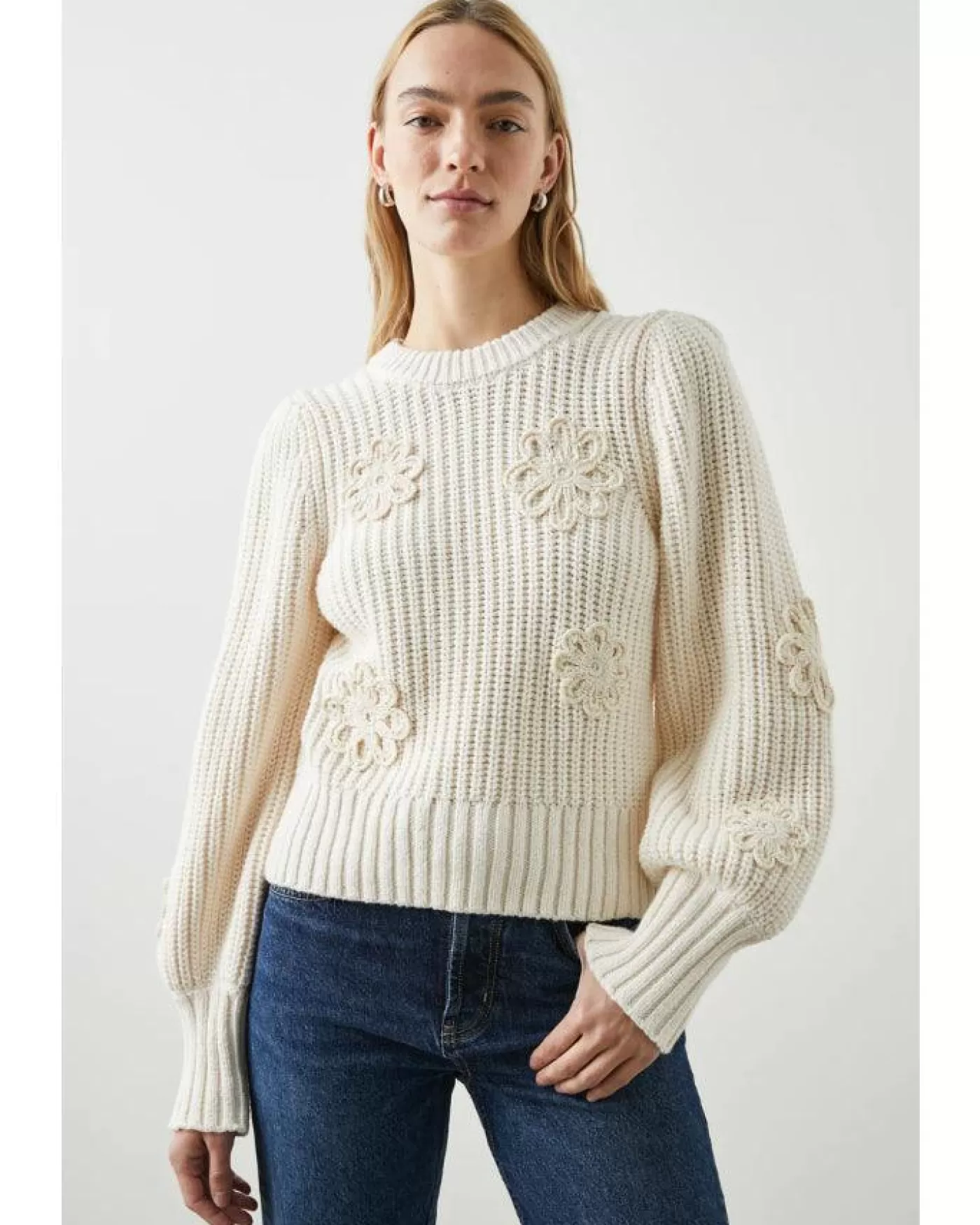 Rails Romy Sweater IVORYCROCHETDAISIES Best Sale
