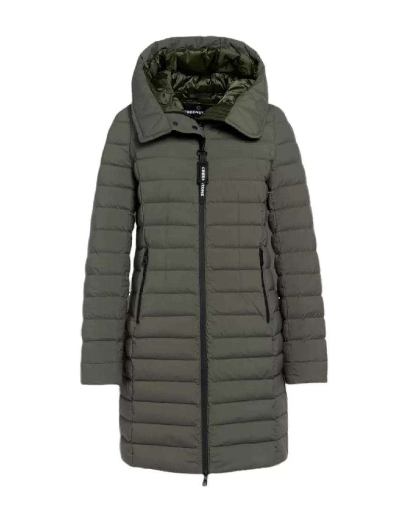 Creenstone Ruth Knee Length Hooded Down Coat DARKPINE Hot