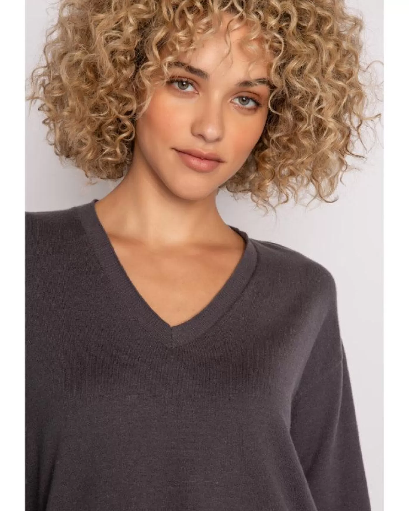 P.J. Salvage Slounge Town Hemp Knit PJ Pullover Charcoal Shop