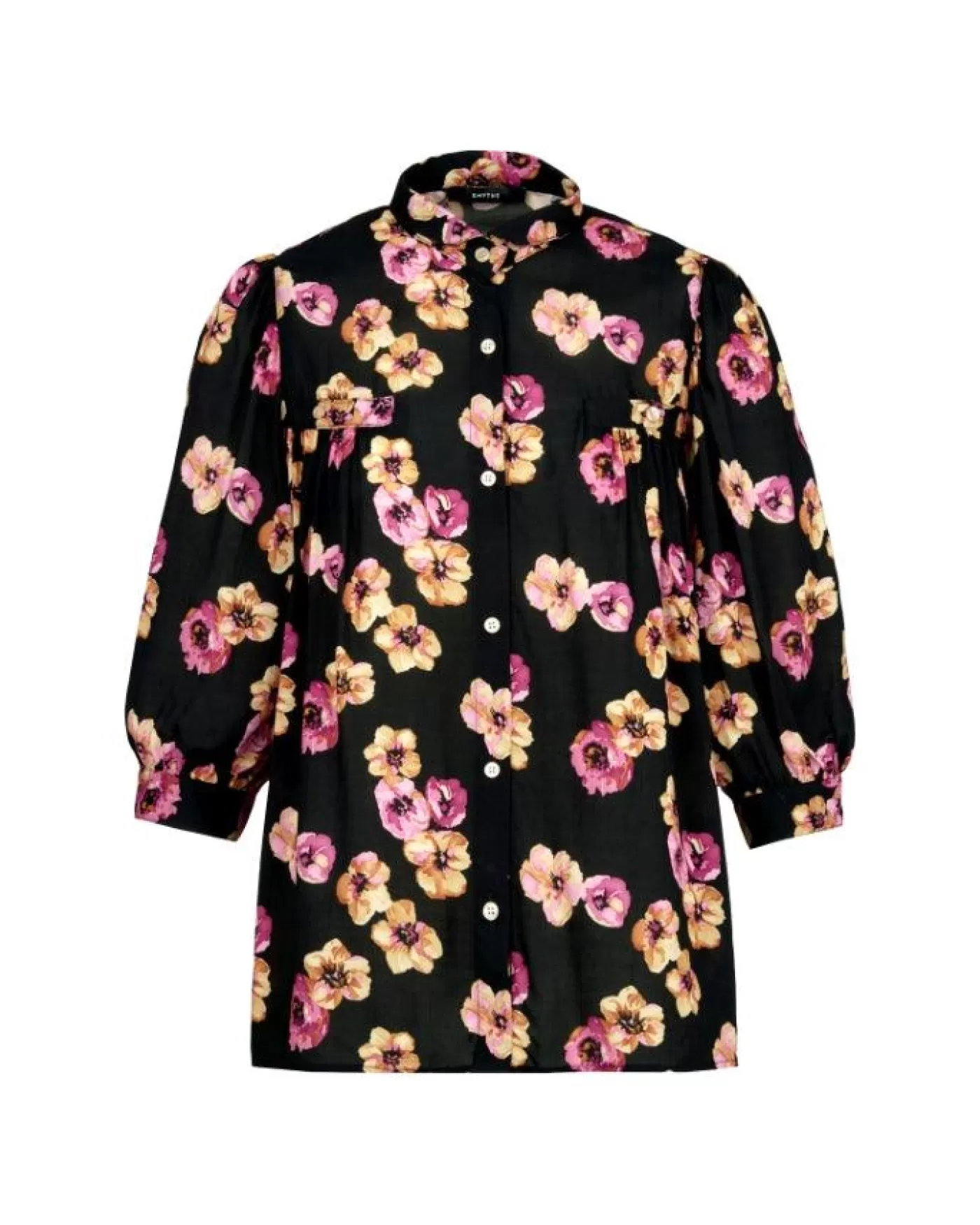 Smythe Shirred Pocket Blouse Black Multi BlackMulit Shop
