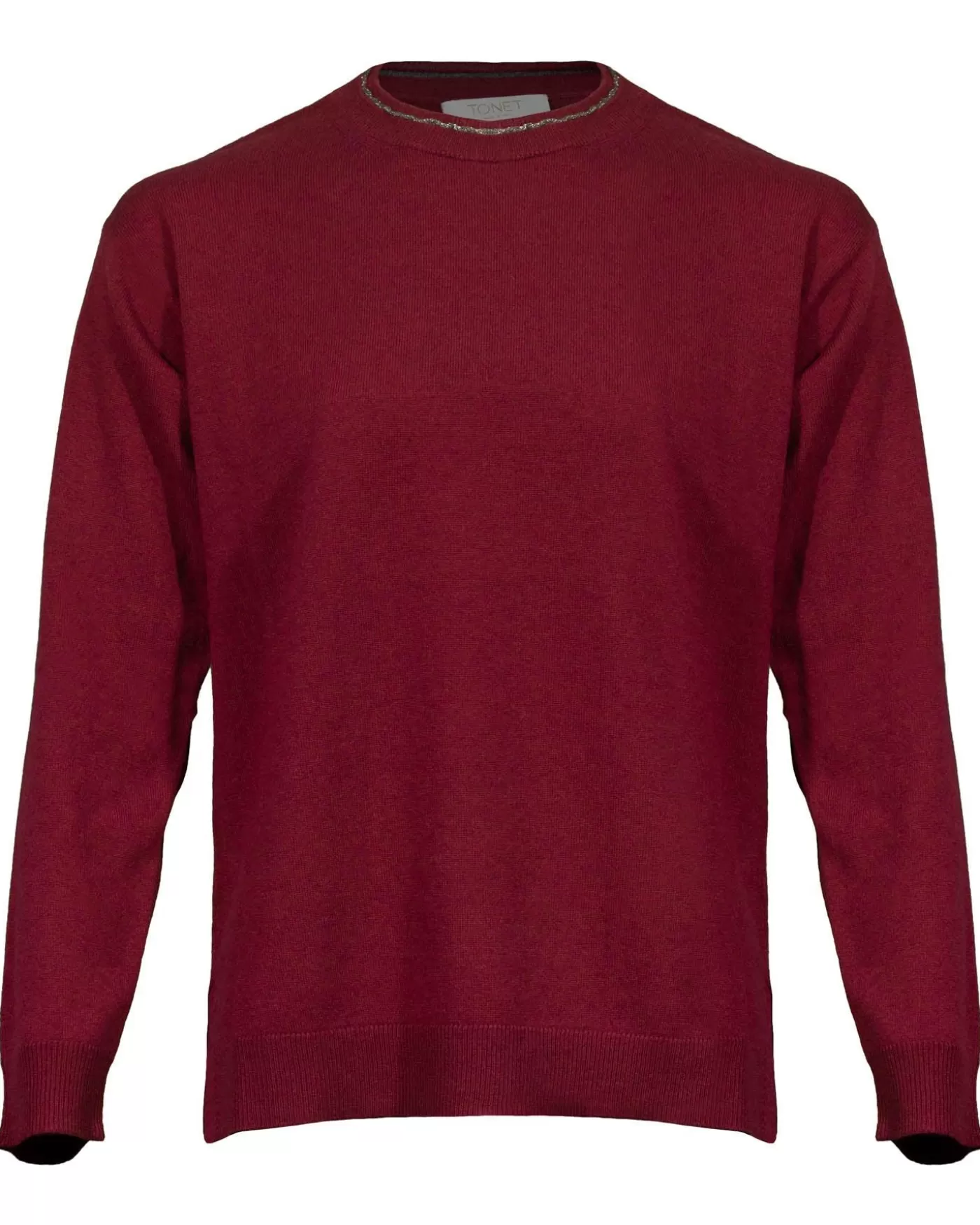 Tonet Cashmere Blend Pullover RED Clearance