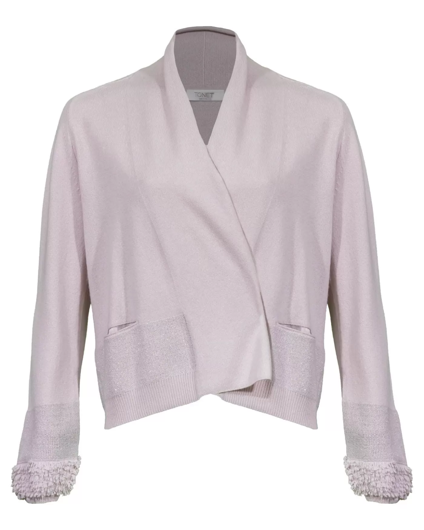 Tonet Silk Knit Open Cardigan PINK Clearance