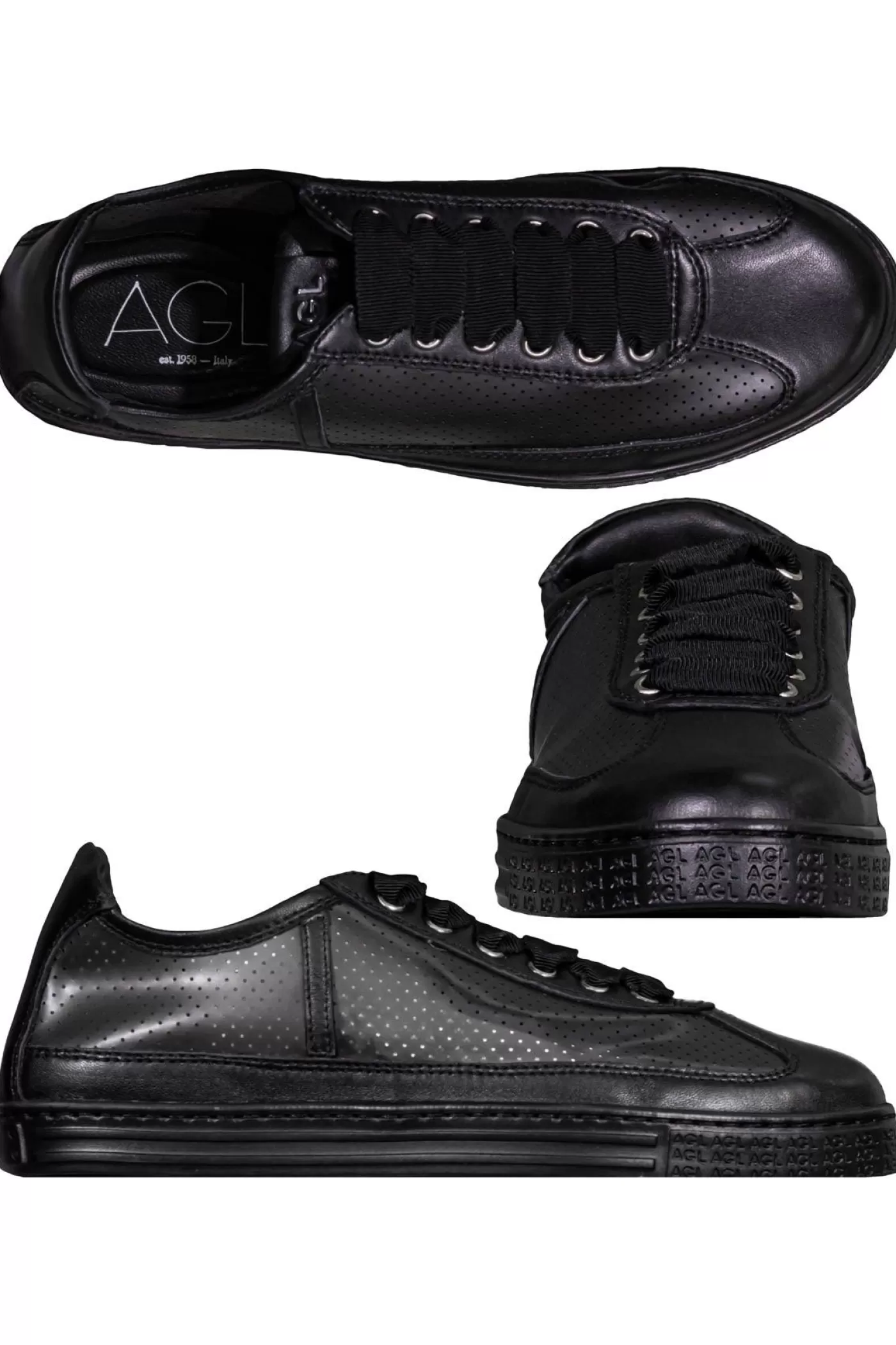 AGL Trotter Techno Sneaker NERO-NERO-NERO Outlet