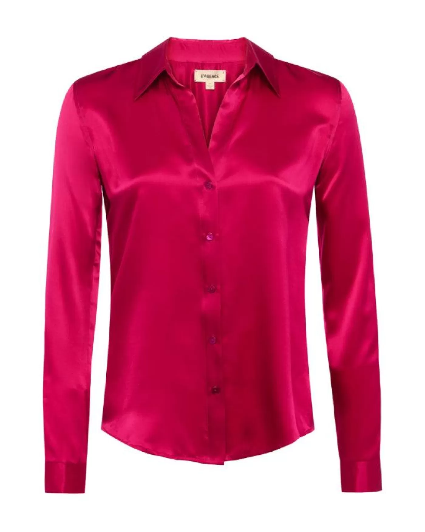 L'Agence Tyler Silk Blouse Ruby New