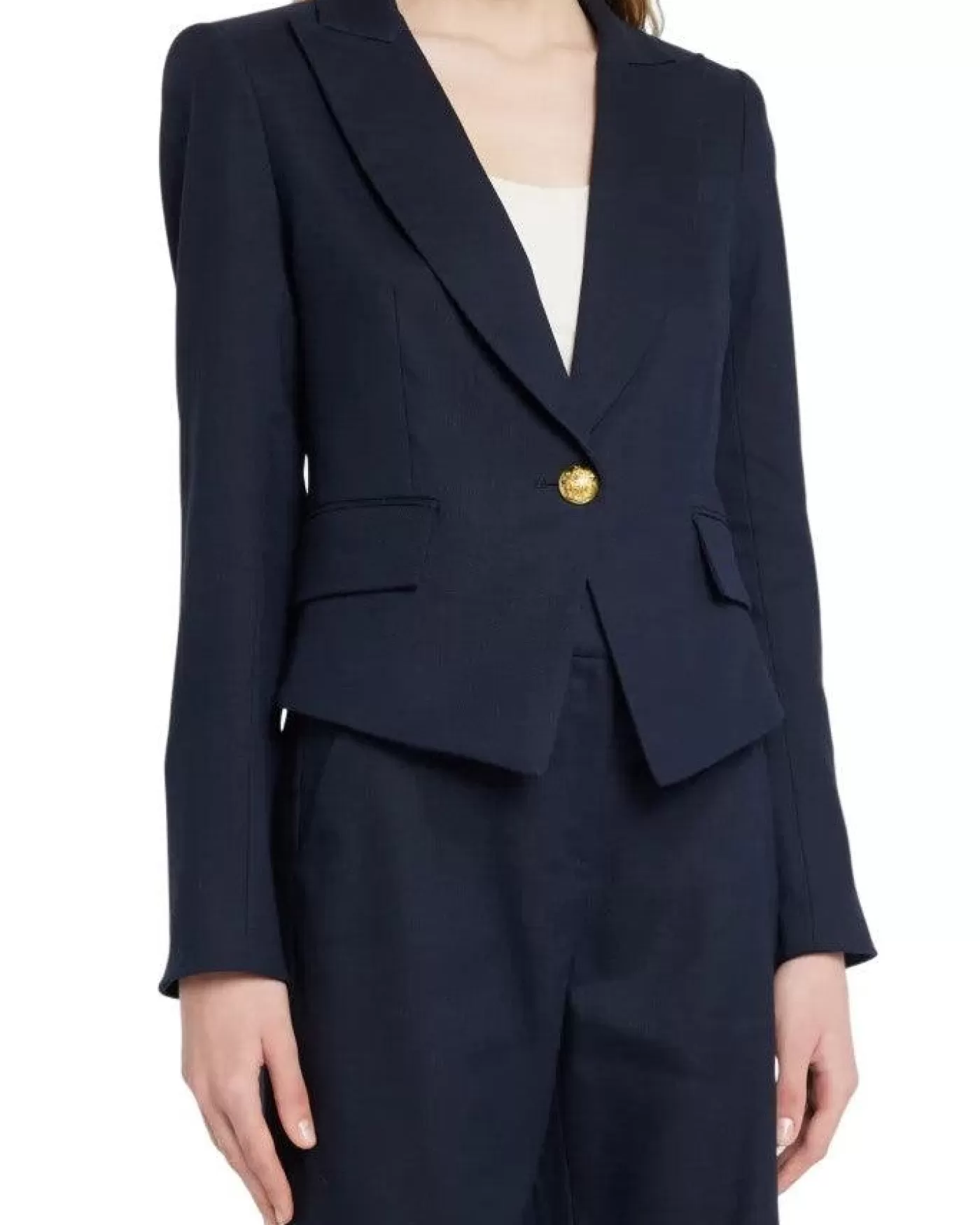 Veronica Beard Hosanna Linen Jacket Navy Sale