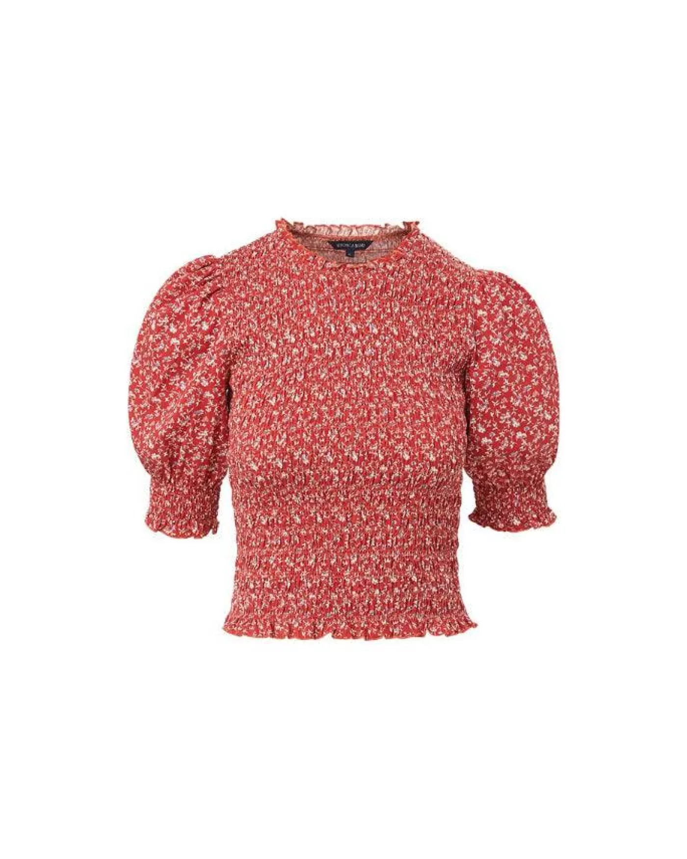 Veronica Beard Langston Top BRICKRED/WHITE Cheap