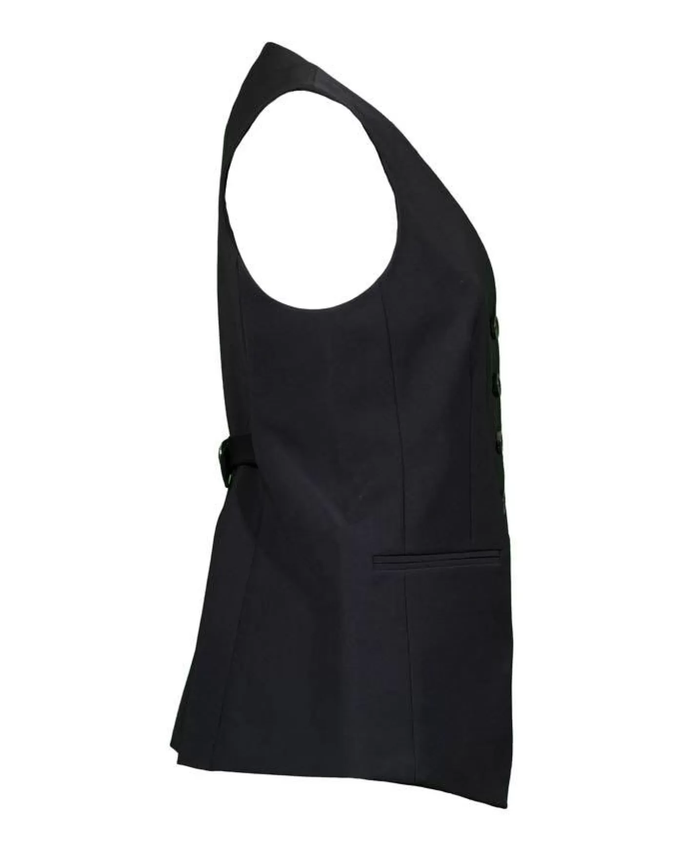 Veronica Beard Liff Stretch Linen Vest BLACK Online