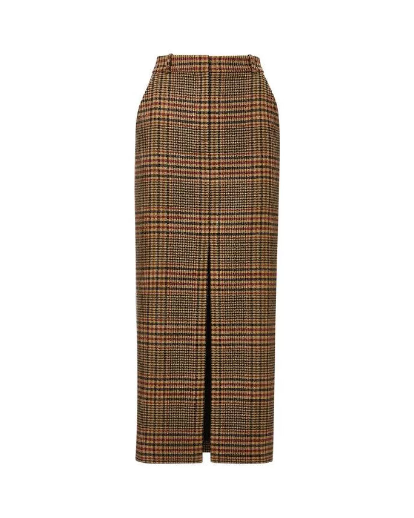 Veronica Beard Maxine Plaid Maxi Skirt CAMEL/BLACK Flash Sale
