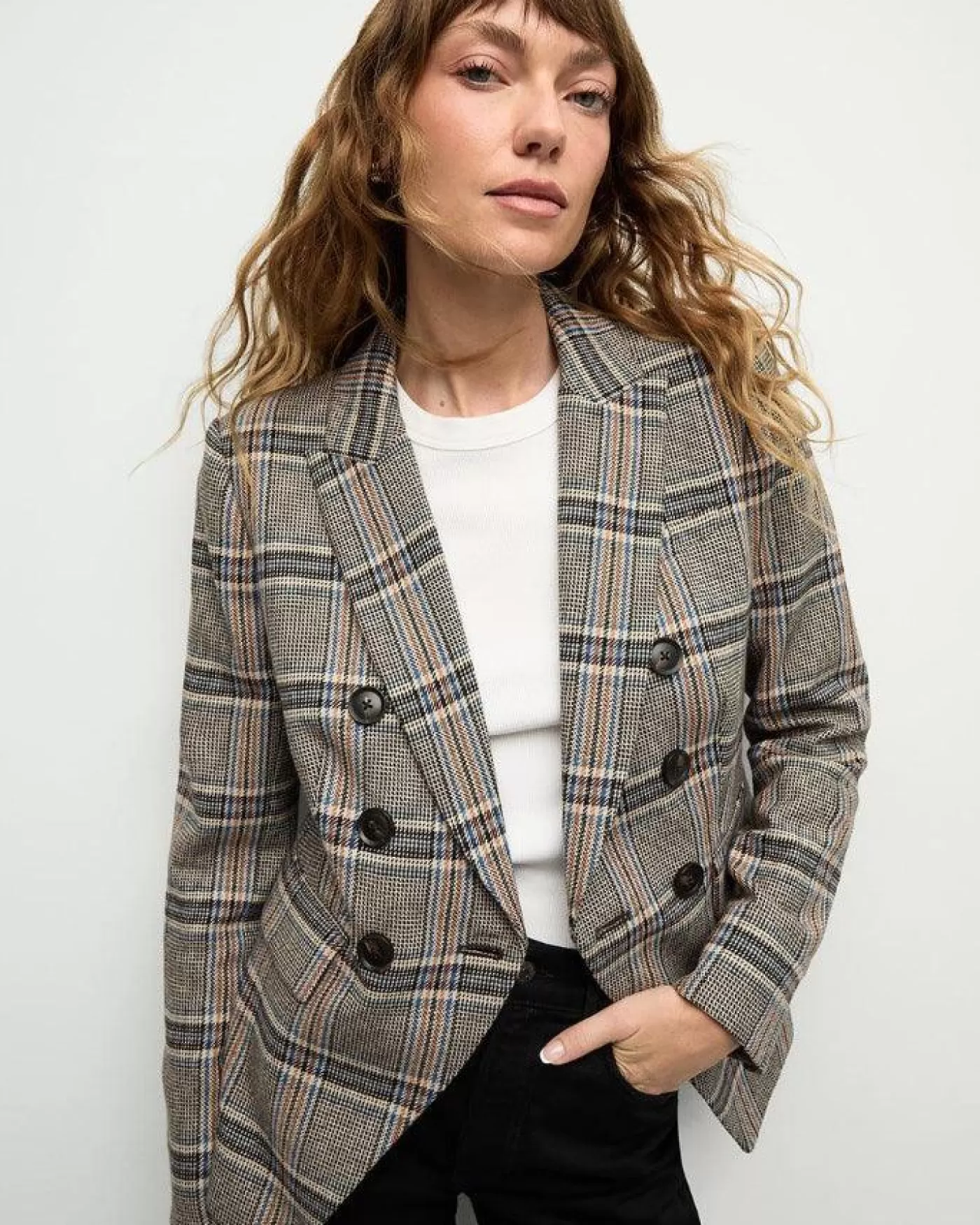 Veronica Beard Miller Multicolor Plaid Dickey Jacket BLACKMULTI Online