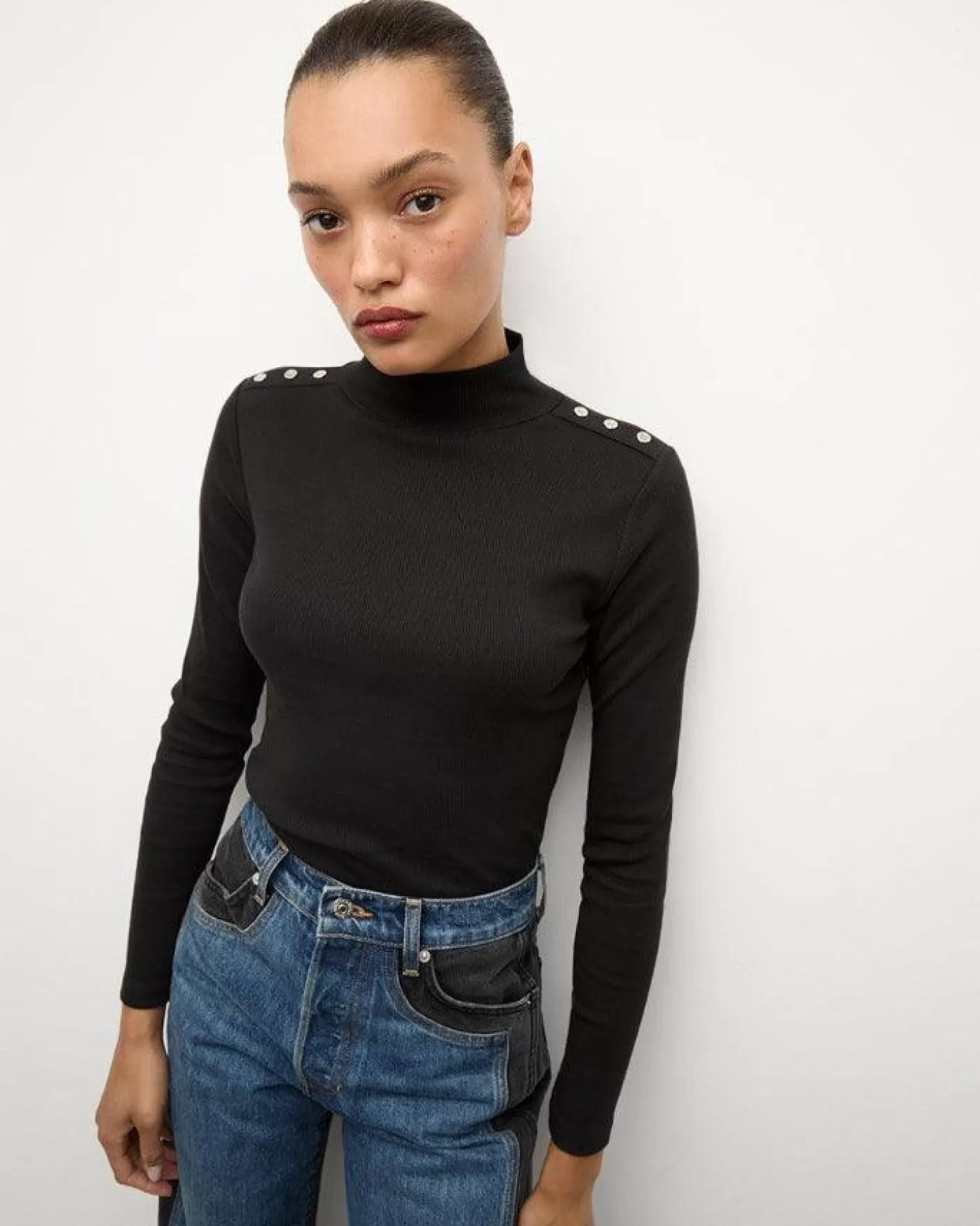 Veronica Beard Nate Top BLACK New