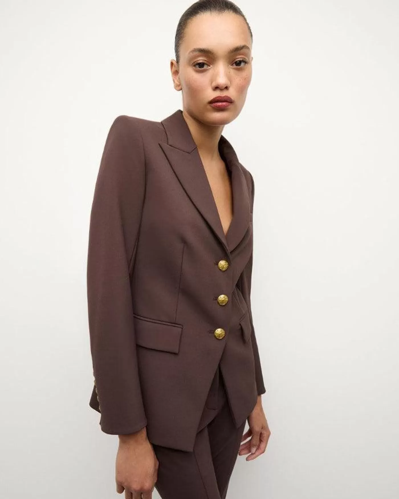 Veronica Beard Orlane Scuba Dickey Jacket DARKCHOCOLATE Best