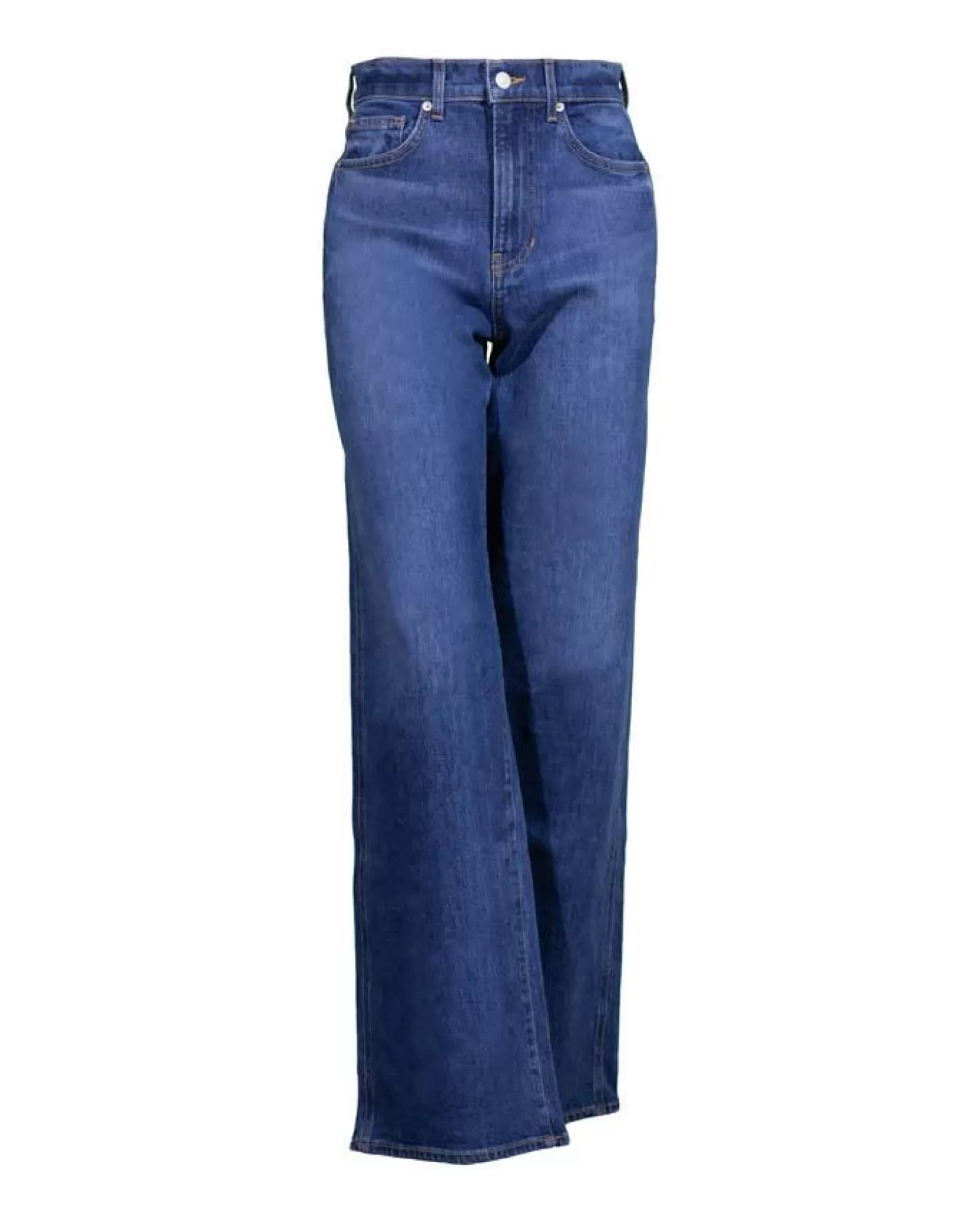 Veronica Beard Taylor High Rise Wide Leg Jeans BrightBlue New