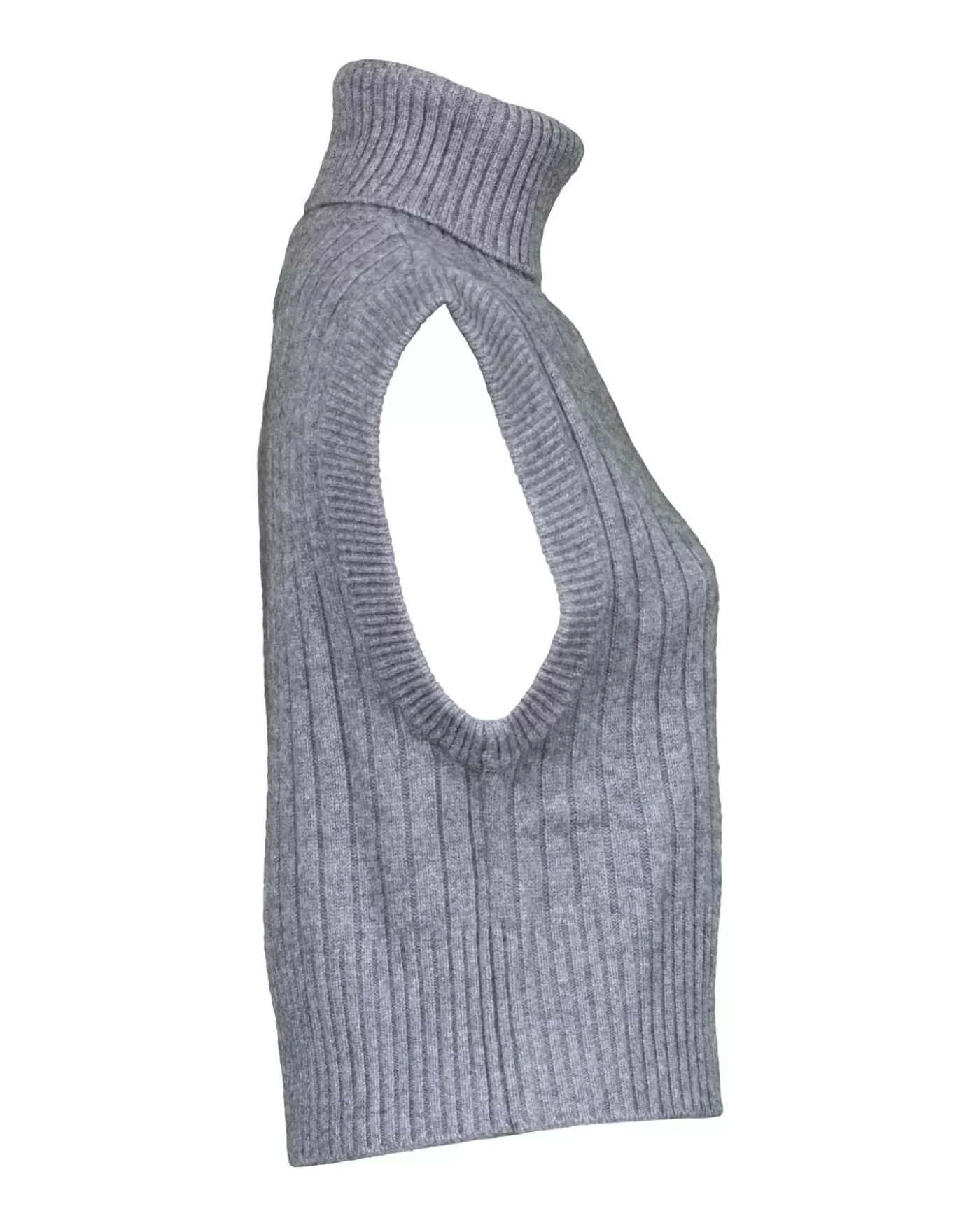 Purotatto Wool-Cashmere Ribbed Vest CHARCOAL Shop
